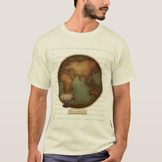 東/西半球マップ2-側面 Tシャツ (正面)