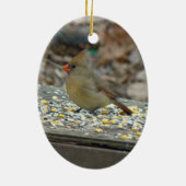 東（鳥）ショウジョウコウカンチョウソンバードクリスマスオーナメント セラミックオーナメント (裏面)