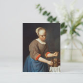 杵と臼を持つ少女 ポストカード (スタンド正面)