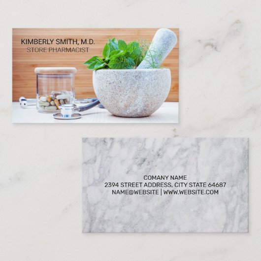 杵と臼 | 医学 名刺 (正面/裏面)