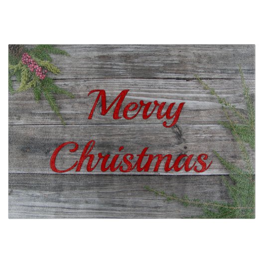 松および風化木材ガラス切断板 カッティングボード (正面)