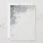 松かさと雪の結晶のブライダルシャワー 招待状 (裏面)