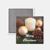 松かさのエレガントキャンドル マグネット (正面/裏面)