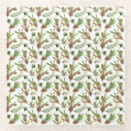 松かわいらし球根及び挿し植物学 ガラスコースター