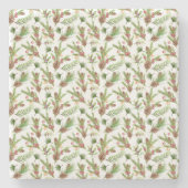 松かわいらし球根及び挿し植物学 ストーンコースター (正面)