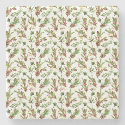 松かわいらし球根及び挿し植物学 ストーンコースター (正面)