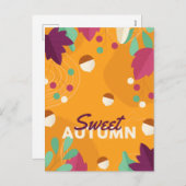 松との素敵な秋葉の季節 シーズンポストカード (正面/裏面)