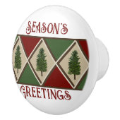 松とハーレクインの陶製ノブ セラミックノブ (右)