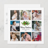 松とバーリー 年間ベスト 8 枚の写真 ホリデー カード (正面/裏面)