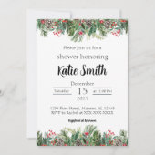 松とホーリーのクリスマスシャワー招待状 招待状 (正面)