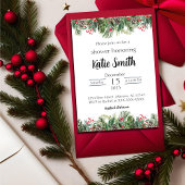 松とホーリーのクリスマスシャワー招待状 招待状