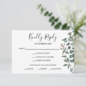 松とユーカリの出欠返信カード 出欠カード (スタンド正面)