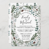 松とユーカリの結婚式 招待状 (正面/裏面)