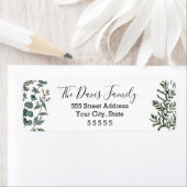 松とユーカリ差出人住所ラベル ラベル (インサイチュ)