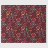 松と乾燥オレンジの冬のキッチン ラッピングペーパー (フラット)