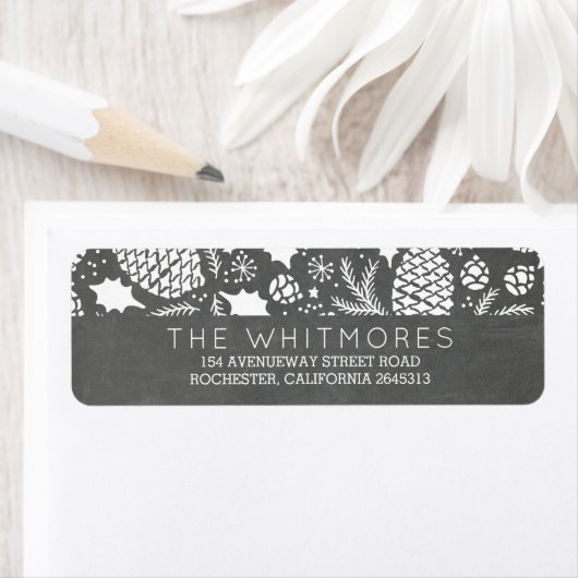 松と円錐の冬 ラベル (インサイチュ)