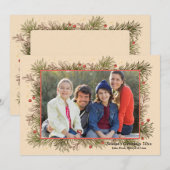 松と実のフレーム ホリデーカード (正面/裏面)