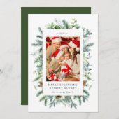 松と実の写真クリスマスカード シーズンカード (正面/裏面)