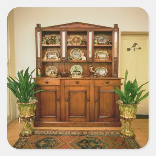 松と杉皮 スクエアシール (正面)