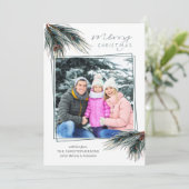 松と松コーン水の色メリークリスマスフォト シーズンカード (スタンド正面)