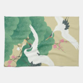 松と梅の鶴 キッチンタオル (横)