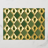 松と羽毛葉書 箔シーズンポストカード (正面)