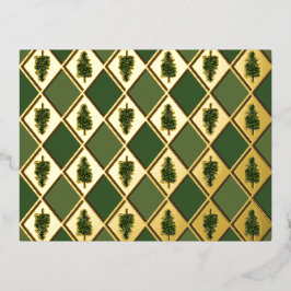 松と羽毛葉書 箔シーズンポストカード