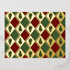 松と羽毛葉書 箔シーズンポストカード