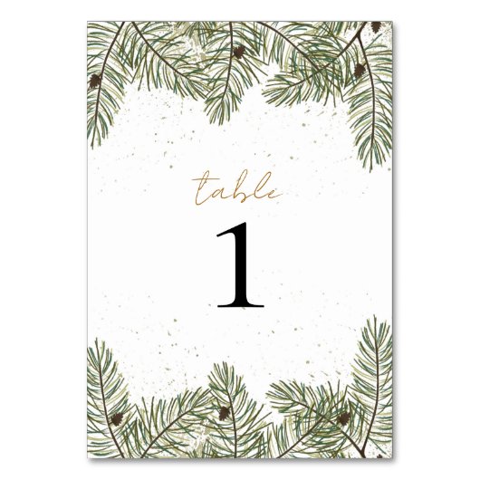 松と金ゴールドの結婚木 テーブルナンバー (裏面)