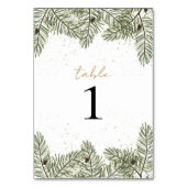 松と金ゴールドの結婚木 テーブルナンバー (正面)