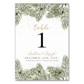 松と金ゴールドの結婚木 テーブルナンバー (正面)