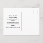 松と雪のクリスマス テーブル 招待状 (裏面)