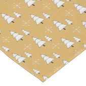 松と雪の結晶とゴールデンクリスマス ショートテーブルランナー (コーナー)