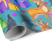 松と鹿の模様 ラッピングペーパー (ロールコーナー)