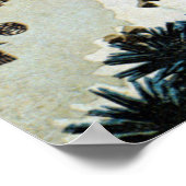 松に鶴,北斎ツルの松，北斎，浮世絵 ポスター (角)