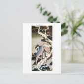 松に鶴,北斎ツルの松,北斎,浮世絵 ポストカード (スタンド正面)