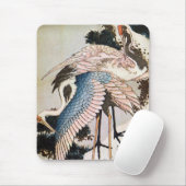 松に鶴,北斎ツルの松，北斎，浮世絵 マウスパッド (マウス)