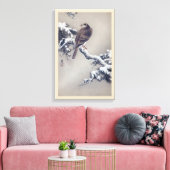 松に鷹,古邨鷹(松の木),大原小村,ウッドカット キャンバスプリント (インサイチュ (リビング))