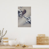 松に鷹, 古邨 Hawk on Pine tree, Ohara Koson, Woodcut ポスター (キッチン)