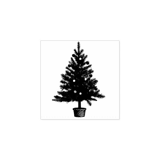 松のクリスマスツリーホリデー ラバースタンプ (インプリント)