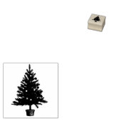 松のクリスマスツリーホリデー ラバースタンプ (押印)