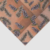 松のコーンとスパイスしたオレンジ 薄葉紙 (詳細)