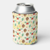 松のコーンとヒイラギの模様メリークリスマス 缶クーラー (缶裏面)