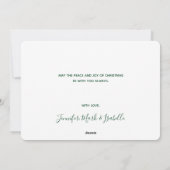 松のコーンとホリーのクリスマスパターン シーズンカード (裏面)