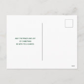 松のコーンとホリーのクリスマスパターン シーズンポストカード (裏面)