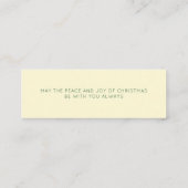 松のコーンとホリーのクリスマスパターン スキニー名刺 (裏面)