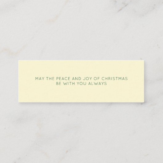 松のコーンとホリーのクリスマスパターン スキニー名刺 (裏面)