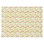 松のコーンとホリーのクリスマスパターン テーブルクロス (正面(横))