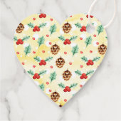 松のコーンとホリーのクリスマスパターン フェイバータグ (裏面)