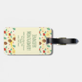 松のコーンとホリーのクリスマスパターン ラゲッジタグ (裏面横)